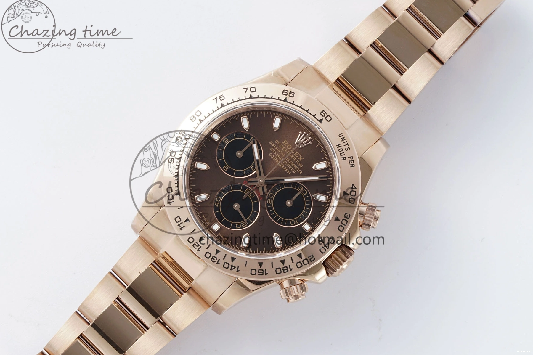 Dial SA4130 Best Edition QF Daytona on 116505 V2 Brown Bracelet RG 1:1 0324